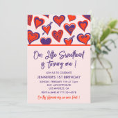 Valentines jour 1er anniversaire invitations (Debout devant)