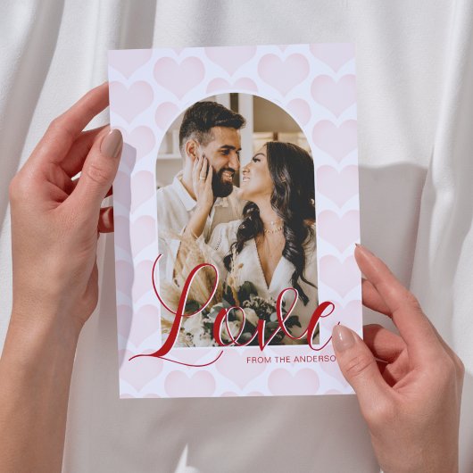Valentines Jour Arc romantique Carte photo personn