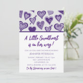Valentines jour baby shower invitation fille (Debout devant)