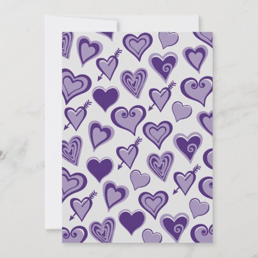 Valentines jour de grossesse cartes faire-part vio (Dos)