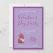 Valentines Jour Gnome Invitation (Devant)