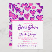 Valentines jour nuptiale invitation Coeur mignon (Devant / Derrière)