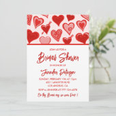 Valentines jour nuptiale invitation Red Pink (Debout devant)
