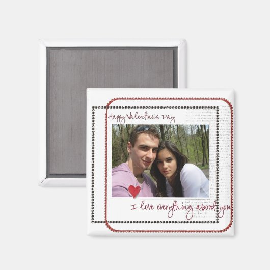 valentines jour photo magnets (Recto/Verso)