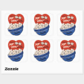 Valentines Jour Popcorn Nom personnalisé Sticker É (Feuille)