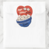 Valentines Jour Popcorn Nom personnalisé Sticker É (Sac)