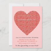 Valentines jour quinceanera invitations anniversai (Devant)