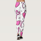 Valentines Leggings tout-sur-impression coeur et c (Dos)