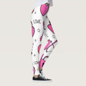 Valentines Leggings tout-sur-impression coeur et c (Droite)