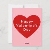 valentines modernes carte photo, valentines simple (Dos)