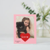 valentines modernes carte photo, valentines simple (Debout devant)