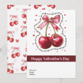 valentines modernes carte photo, valentines simple (Devant / Derrière)