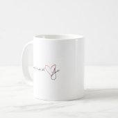 Valentines mug : "Juste une tasse d'amour" (Devant gauche)