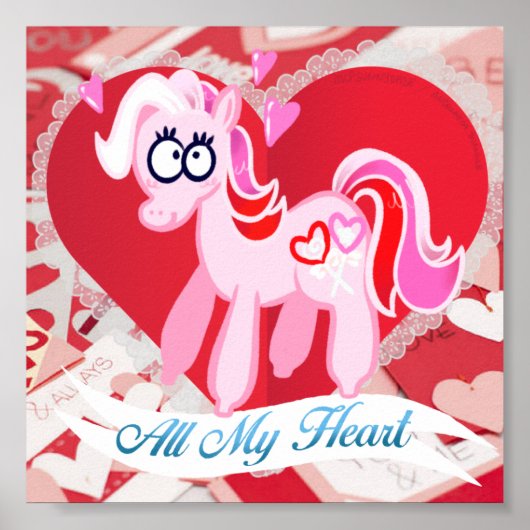 Valentines My Little Pony All My Heart Affiche (Devant)