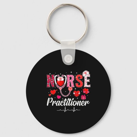 Valentines Nurse Practitioner Scrubs Nurse Life St Sleutelhanger (Voorkant)