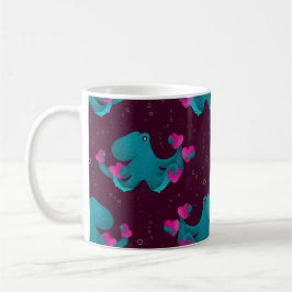 Valentine's Octopus and Hearts Koffiemok