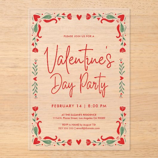 Valentine's party Invitation (Recto)