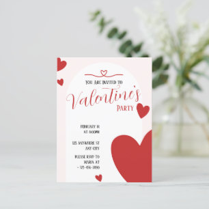 Valentine's Party Invitation Design éditable