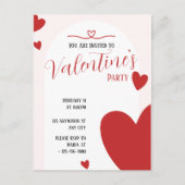 Valentine's Party Invitation Design éditable (Devant)