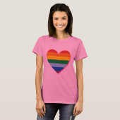 Valentine's Rainbow Cartel Heart T-Shirt (Devant entier)
