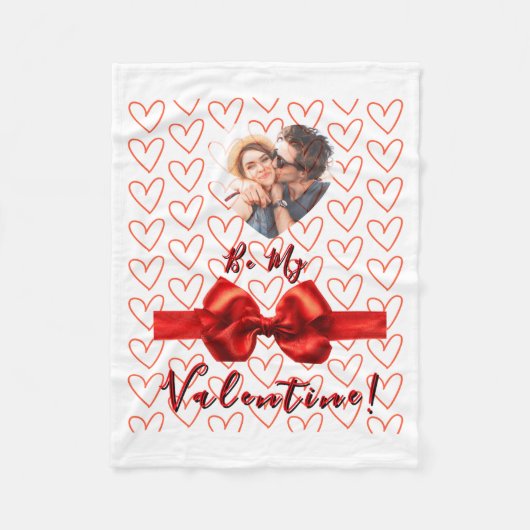 Valentines Red Nk Izable Photo  Fleece Deken (Voorkant)