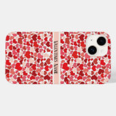 Valentines rose et rouge coeur de jour coque iphon (Verso (horizontal))