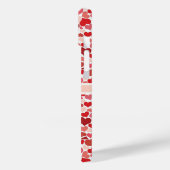 Valentines rose et rouge coeur de jour coque iphon (Verso / Gauche)