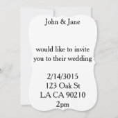 valentines rouges cupides invitations de mariage (Dos)