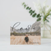 Valentines Script d'amour minimaliste Photo Carte  (Debout devant)