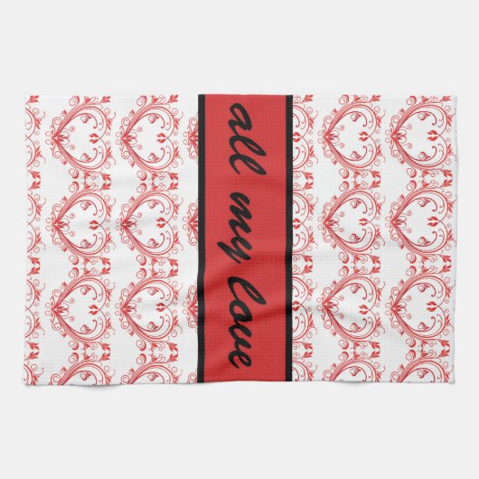 Valentines Serviette Coeur (Horizontal)
