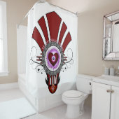 Valentines Star Burst Douche rideau (En situation)