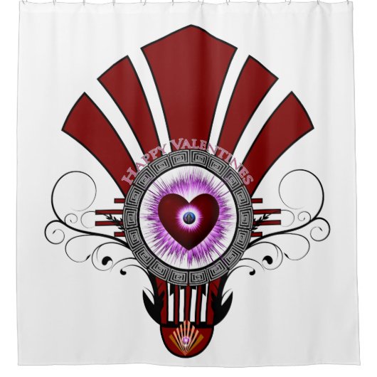 Valentines Star Burst Douche rideau (Devant)