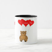 Valentines Teddy et Ballons Love Mug (Centre)