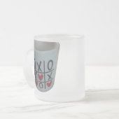 valentines tick tok toe mug matglas koffiemok (Voorkant links)