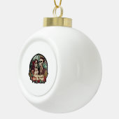 Valentines Till Death Do Us Part Classic Look Keramische Bal Ornament (Rechts)
