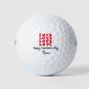 Valentine's to golfer avec amour balles de golf