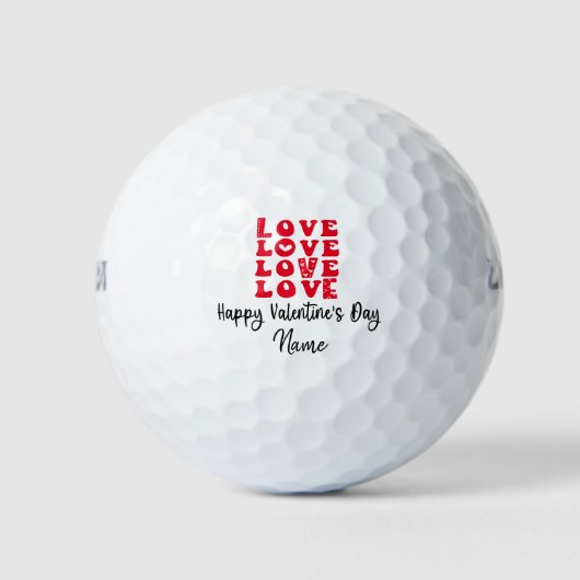 Valentine's to golfer avec amour balles de golf (Devant)