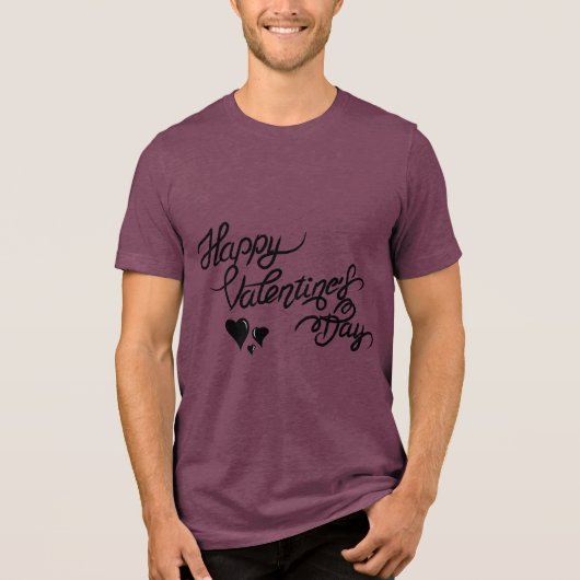 Valentine's Typography Sayings Tri-Blend Shirt (Voorkant)