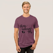 Valentine's Typography Sayings Tri-Blend Shirt (Voorkant volledig)