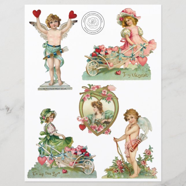 Valentines victoriennes découpe le papier à scanda (Devant)