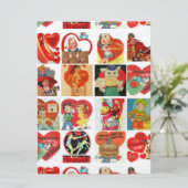 Valentines vintages cartes de jour invitations rét (Debout devant)