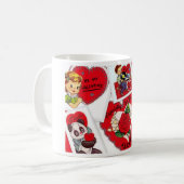 Valentines vintages Mug pour enseignant (Devant gauche)
