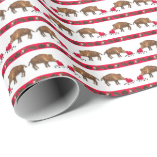Valentine's Wild Boars Cadeaupapier