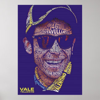 valentino rossi, moto gp legende, de dokter 46, poster