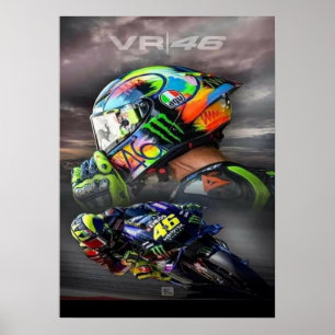 valentino rossi, moto gp legende, de dokter 46, poster