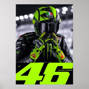 valentino rossi, moto gp legende, de dokter 46, poster