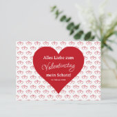 Valentinskarte: zwei rote Herzen -  (Staand voorkant)