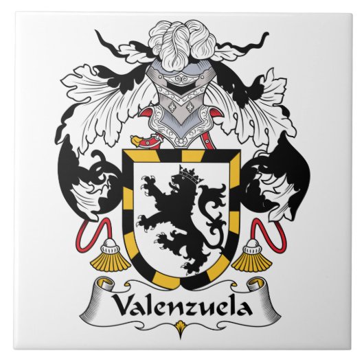 Valenzuela Family Crest Tegeltje (Voorkant)