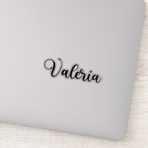 Valeria Naam - Handgeschreven kalligrafie Sticker