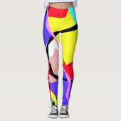 Valerie Pastel Couleurs Vibes positives Leggings (Devant)